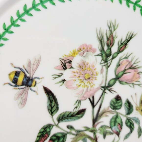 Portmeirion Botanic Garden Melamine 6" Round Tea Tile Trivet Dog Rose Flower Bee - Picture 3 of 10